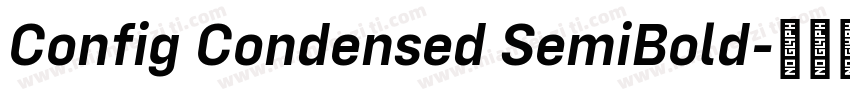 Config Condensed SemiBold字体转换